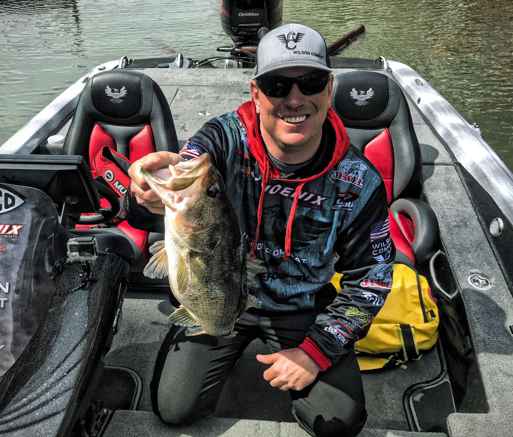 After many empty casts, Ryan Butler nailed this 4-pounder for a nice upgrade.