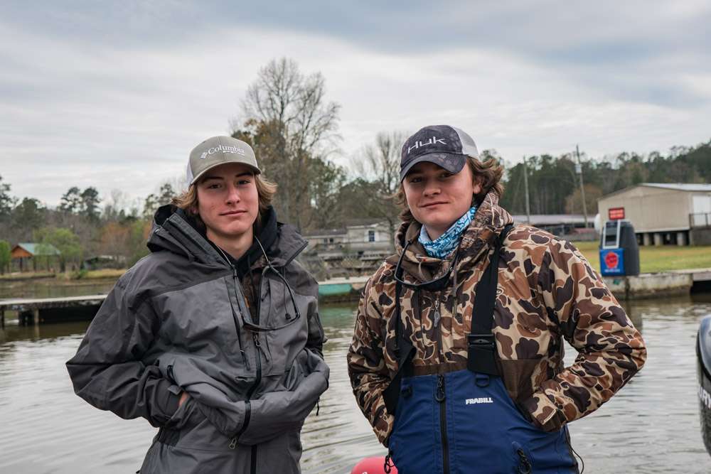 Cooper Smith (Left) & Grant Noelle of Marion High School in Marion, Illinois are looking for the big bite going into the tournament. 