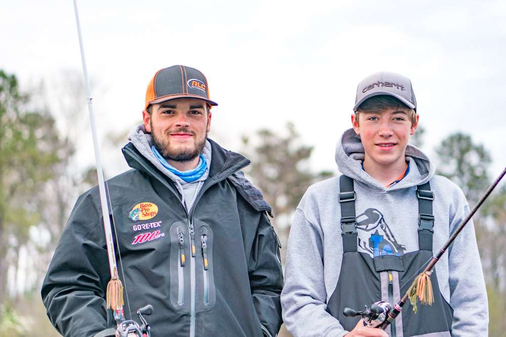 Ethan Carr and Brady Huddleston may have found a few fish in practice. They are from Livingston Academy, Livingston Tenn. 