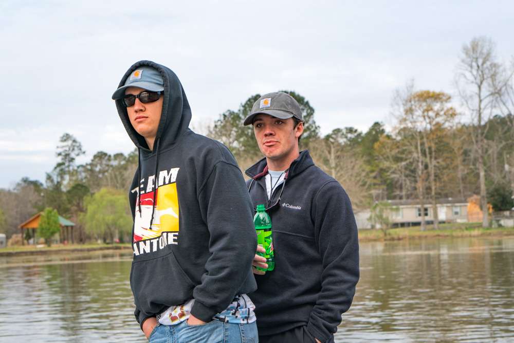 Copeland Rosser and Cade Holcomb, somewhat local anglers of Helena High School, Helena Ala, said,âThis lake changes every day. It should be interesting.â 