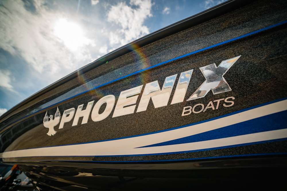 Phoenix boats showing their support for the anglers.