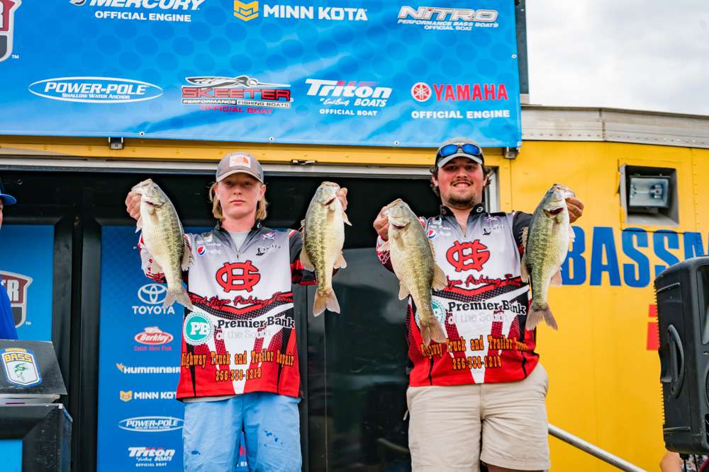 Good Hope Anglers Will Dickerson and Tucker Putman finish in 6th.