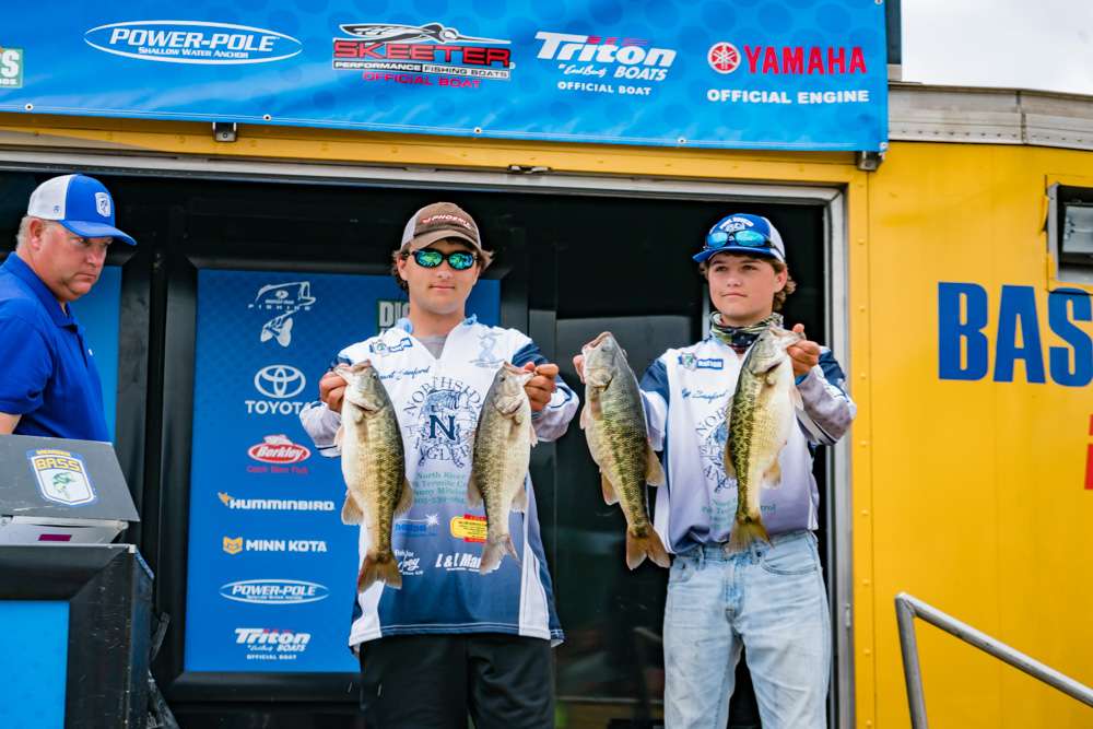 Grant and Lane Sanford of Northside High School, Tuscaloosa Ala. lock down 5th place with a 17.4 bag.