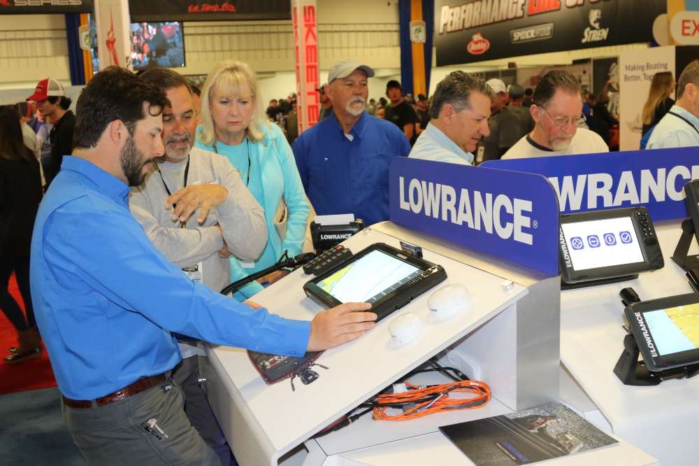 The latest Lowrance technologies were on display.