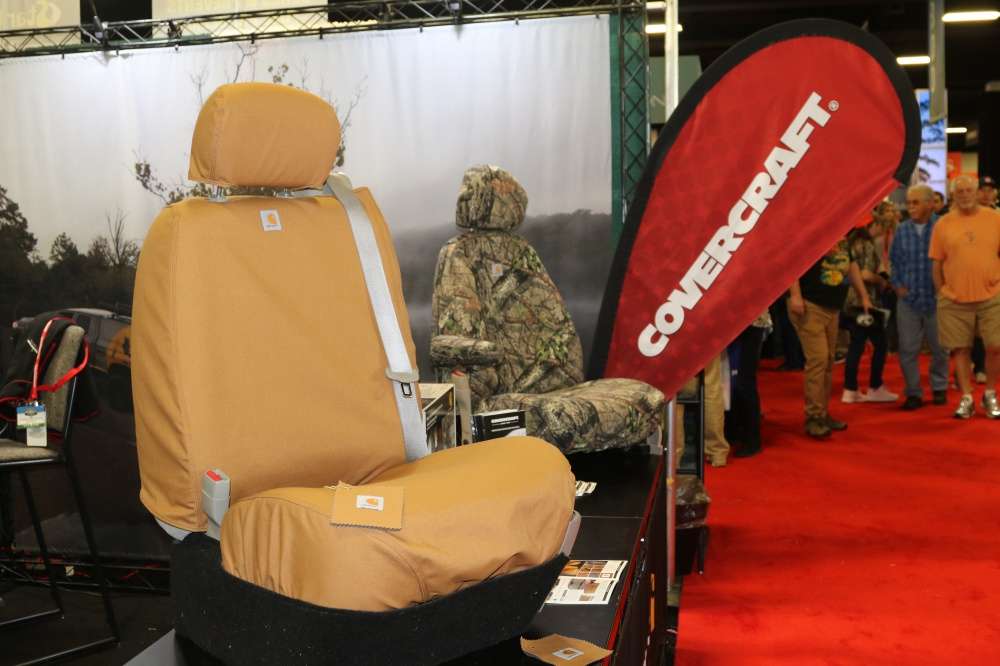 Covercraft specializes in creating seat covers from Carhartt material.