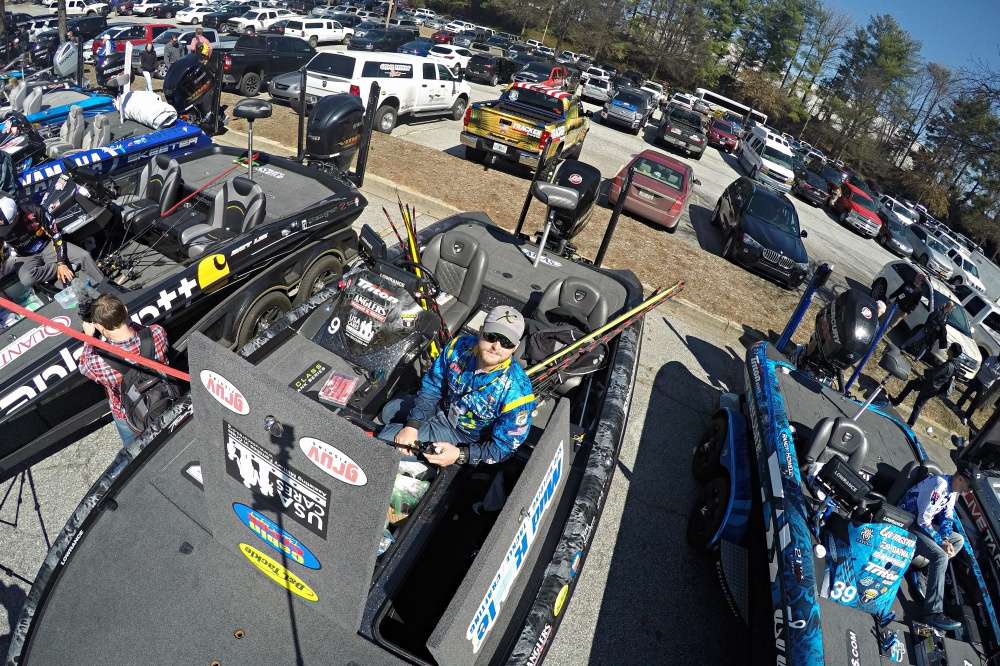 Bradley Roy is the only angler who noticed my GoPro on a painter pole 20 feet above his head. Good job, Bradley! 