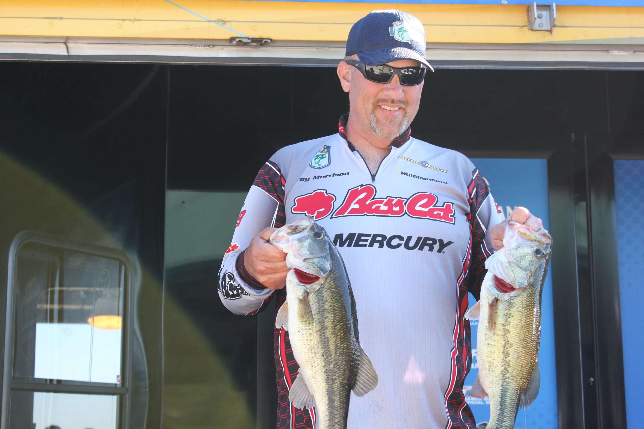 Thereâs Arkansasâ Troy Morrison, whoâs in 12th place with five bass that weighed 16-12.