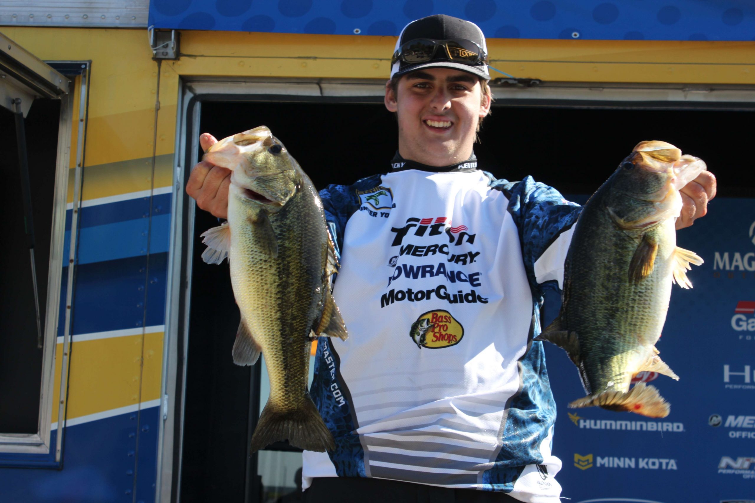 Fellow Kentucky resident Hunter Young is 14th among non-boaters with three bass for 10-7.