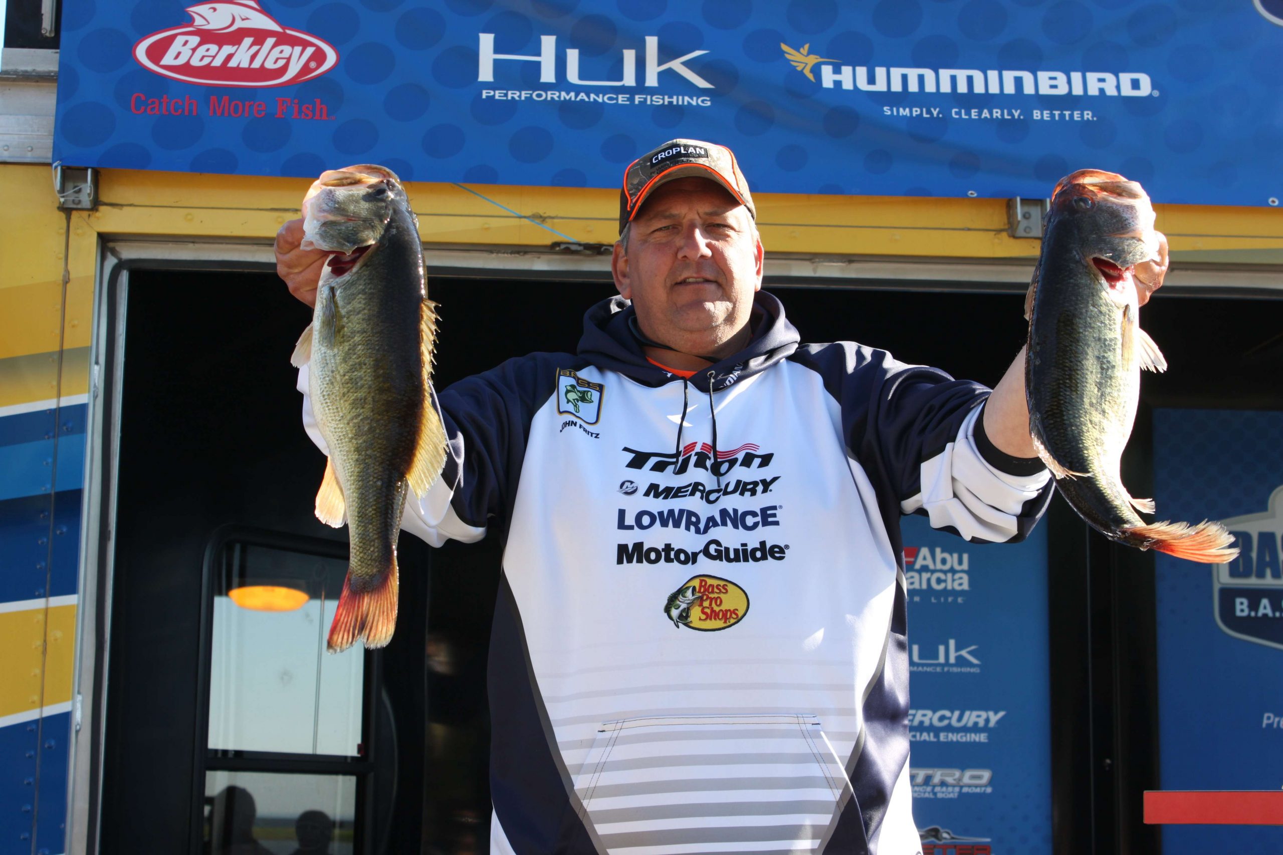 Thereâs John Fritz of Team Indiana. Heâs fifth among non-boaters with three bass weighing 13-8.