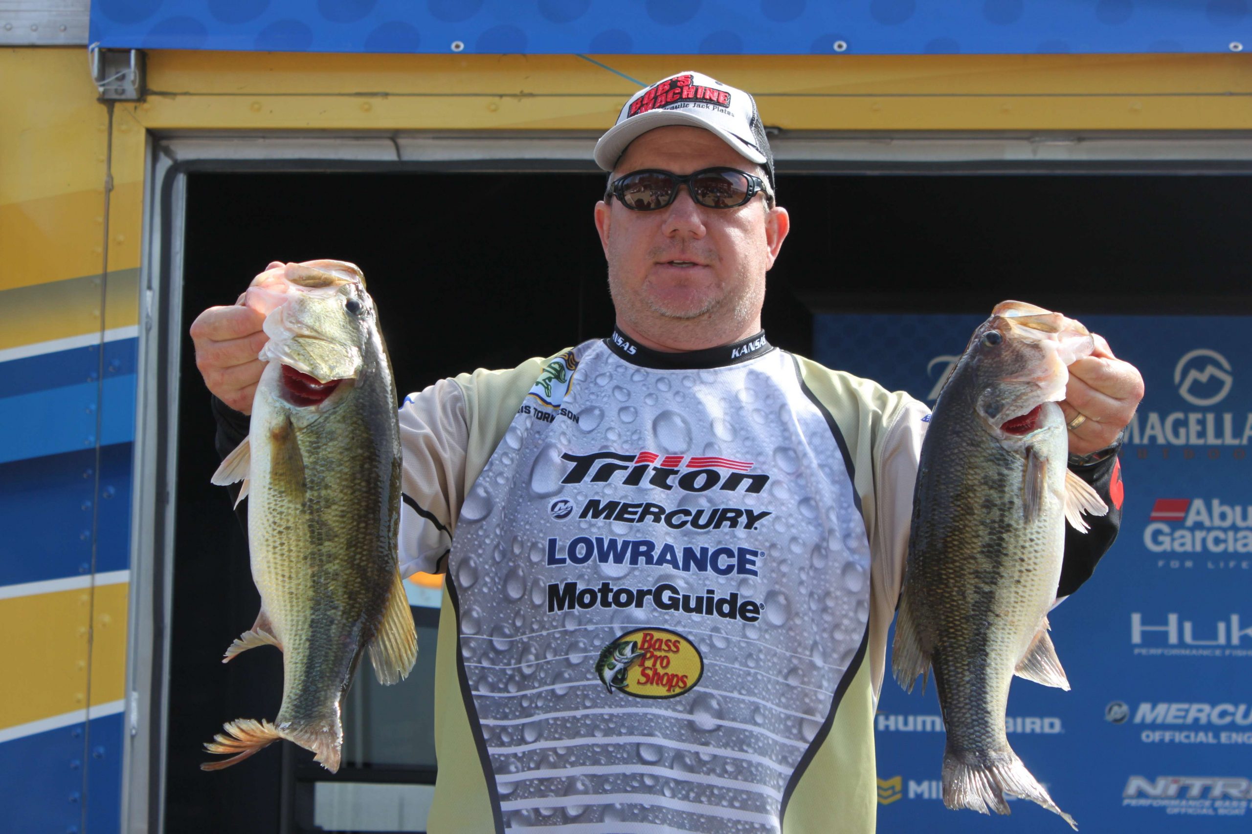 Team Kansas' Chris Torkelson is in 21st place in the boater division with 29-5 over two days.
