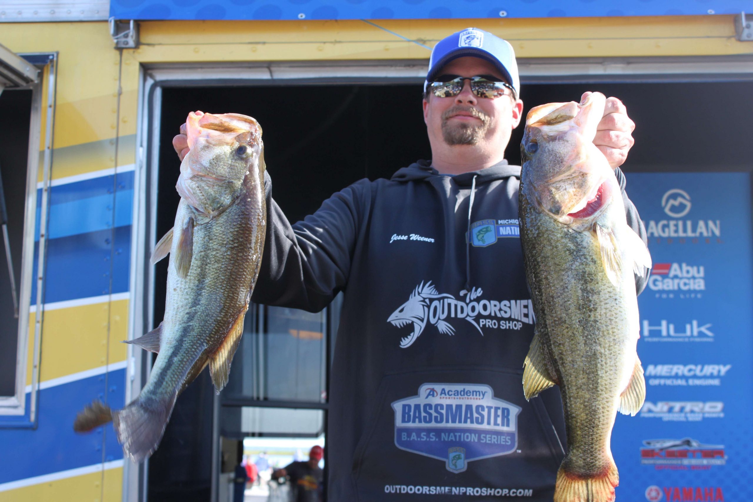 Jesse Weener led Team Michigan when he caught a nice 19-6 limit on Thursday. He's in 39th place among boaters with 27-6.
