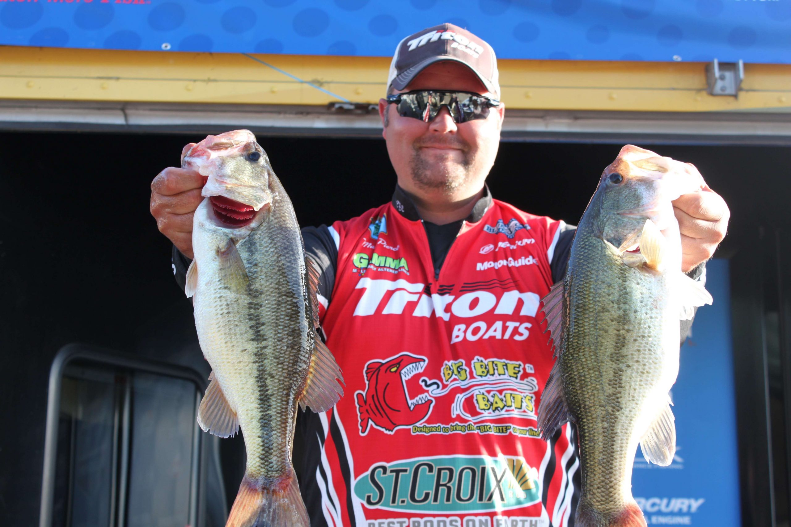  Mark Pierce of Team Tennessee is 19th in the boater field with a two-day total of 29-8.
