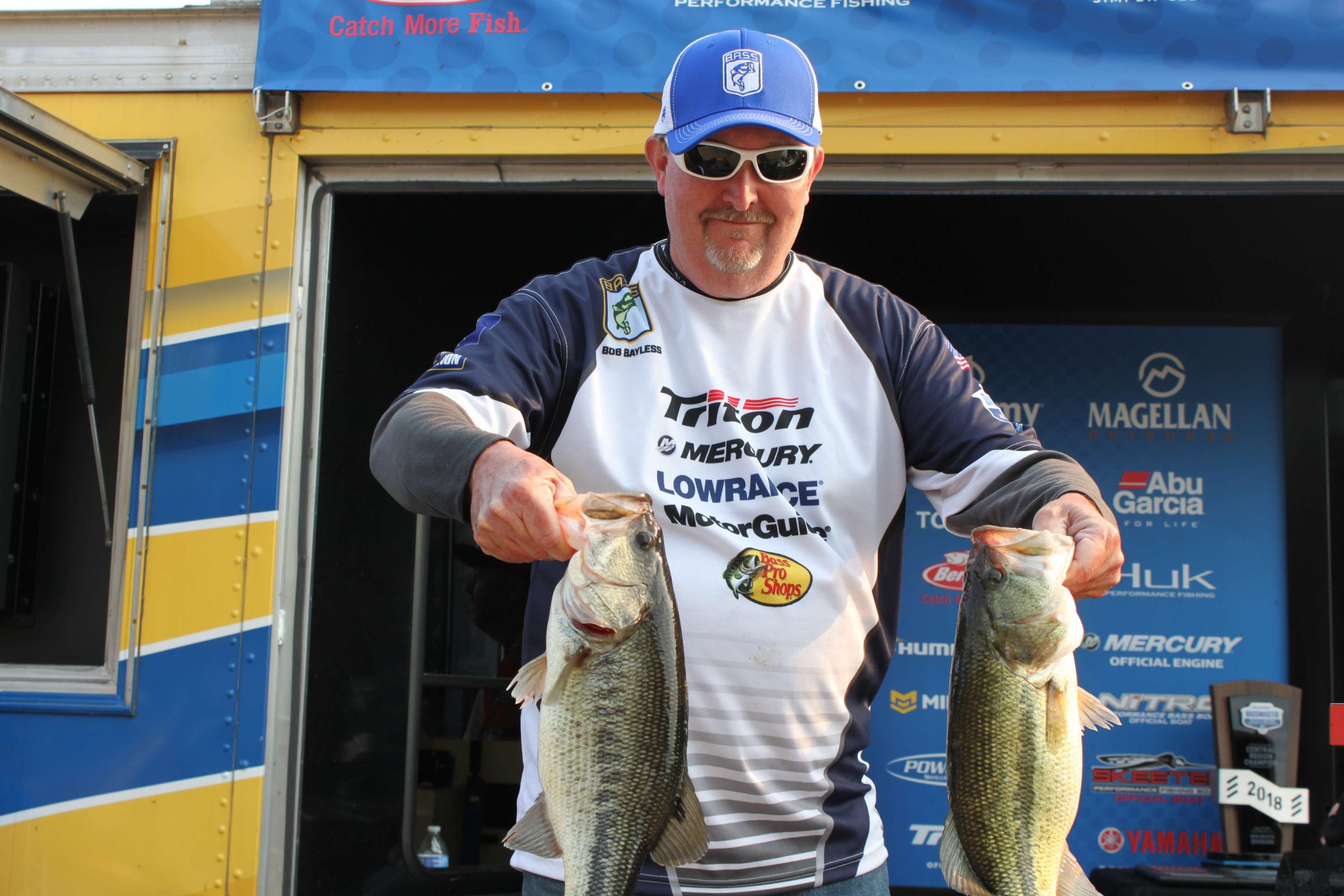 And the weigh-in continues. Bob Bayless of Indiana finished 14th with 44 pounds over three days.