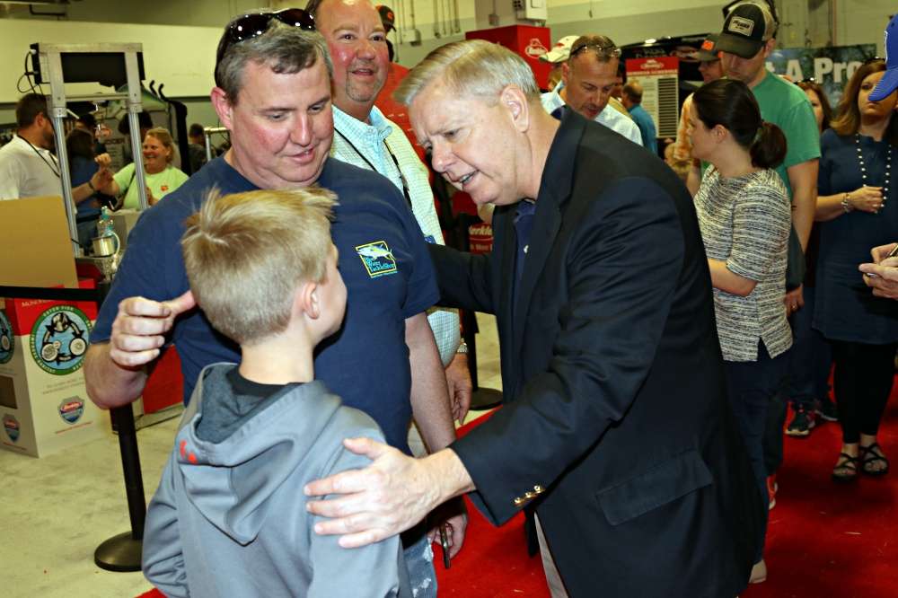 Senator Lindsey Graham took time to visit with show goers.