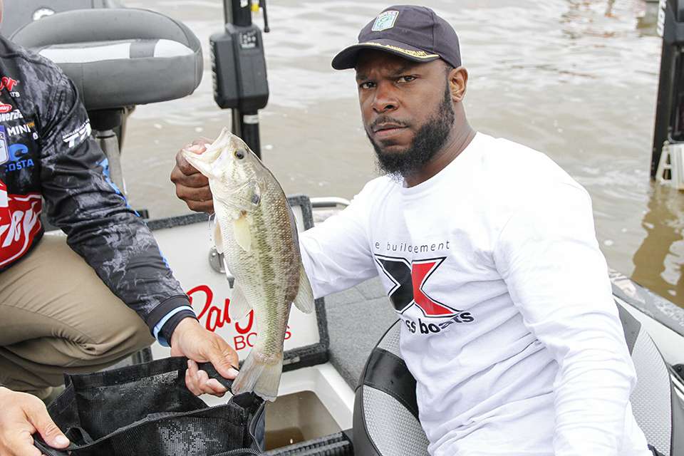 Co-angler Taurien Parks shows off a nice one.