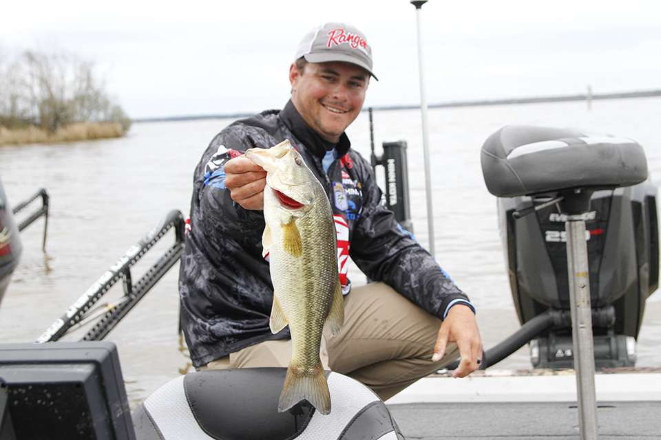 Justin Atkins is inside the check-cut with a solid bag of fish like this.