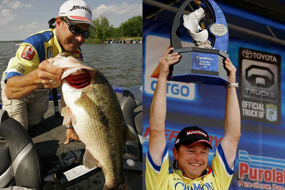 In the sixth Elite tournament ever, Mike McClelland won in a wire-to-wire effort in 2006 on Grand in early June. By fishing offshore structure with jigs and soft plastics, McClelland totaled 79-7 to win by nearly 16 pounds. 