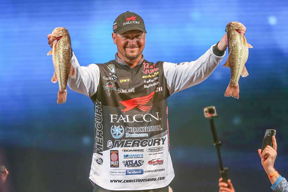 Christie took the lead on Day 1 with the big bag of 20-14, and Evers only brought in four fish to start in 13th. Evers rallied on Day 2 with the big bag of 17-8 to climb to third, but he still trailed Christie by 6 pounds.