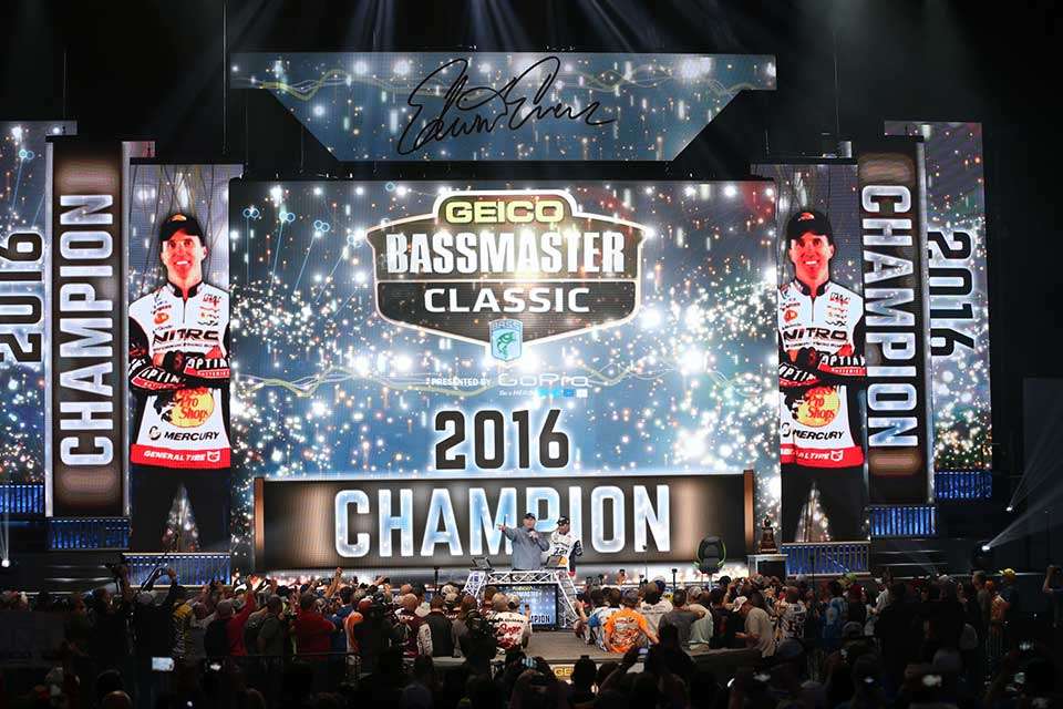 While the most recent event on Grand was a Bass Pro Shops Open, the lake has hosted eight pro-level B.A.S.S. events, including two GEICO Bassmaster Classics presented by DICKâS Sporting Goods. The most recent Classic was won by home-state angler Edwin Evers in 2016, and Cliff Pace won the first championship held there in 2013.