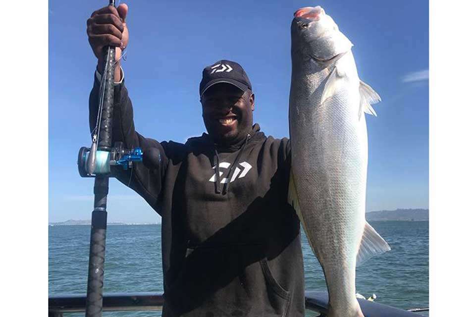 The postponement allowed Ish Monroe to hit the San Francisco Bay about two hours from his home in Hughson, Calif. âI got to start my saltwater fishing early with my first white seabass! Fishing on the California Dawn! One of the best captains in SF Bay.â