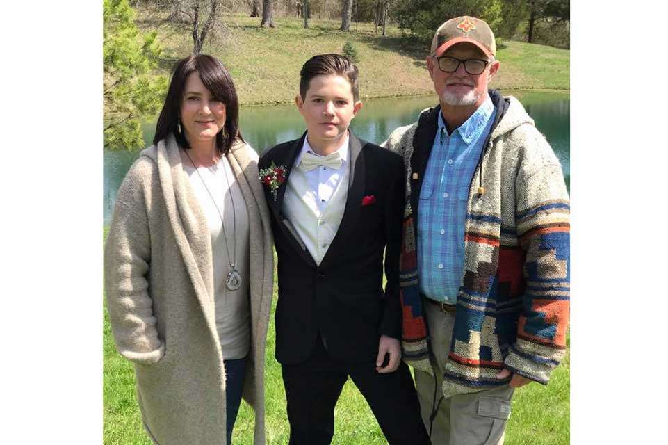 Being home allowed Rick Clunn to share in the photo taking before the prom of his youngest son, River. Melissa and Rick entertained a number of Riverâs friends and dates that evening on their Ava, Mo., property before they went to the dance.