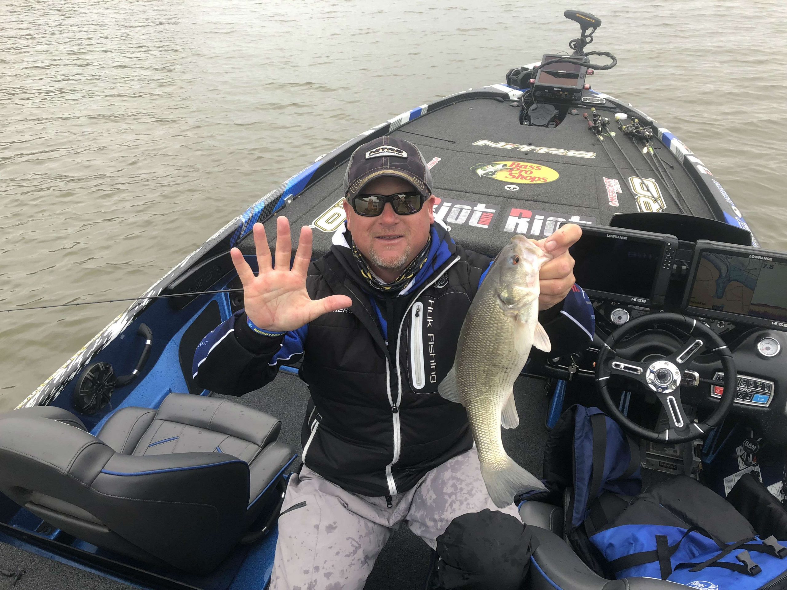 Jamie Hartman fills his limit on back to back casts. 