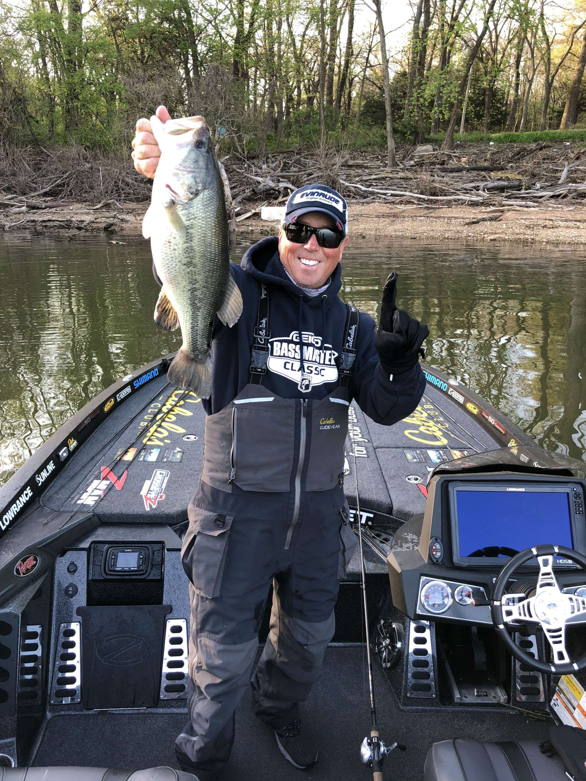 David Walker just caught his first fish of the day with a solid 4 1/2-pound fish. After he left his first spot of the day.





