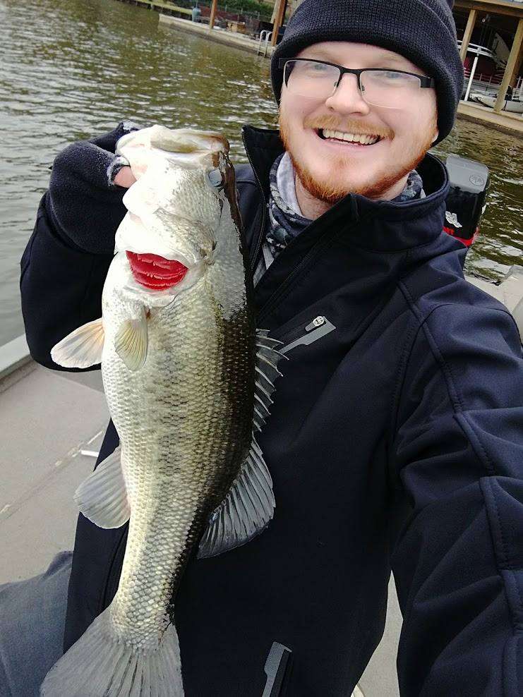 Ace Thomas caught this 4 pound, 6 ounce bass from Lake Conroe in Texas. He used a T-rigged Big Bites stick bait, watermelon flake w/ pegged 3/16 oz lead weight. 