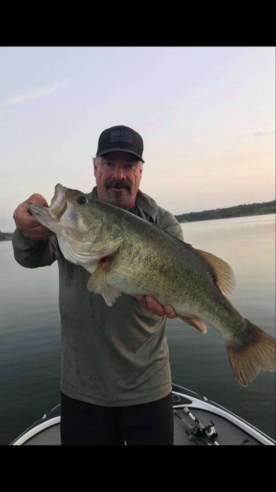 Cecil Nunnelly caught this big belly bass on a Deep Diving Crank Bait at  Lake Travis in Texas.