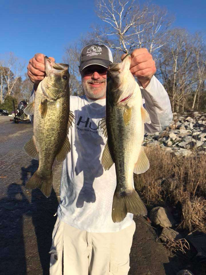 Chris Labuz caught his first two fish of 2018 on a jerk bait at the Cooper River. 