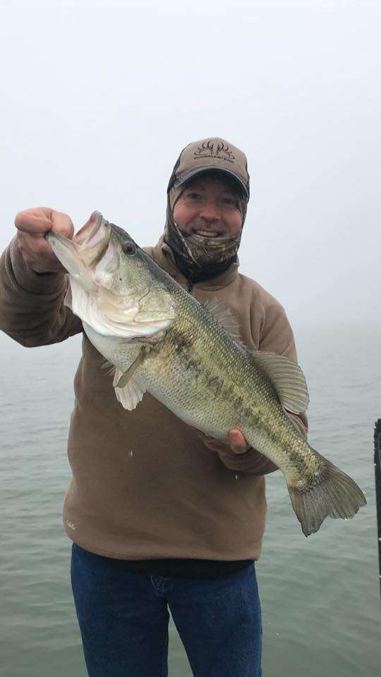 Donald Pearce caught this 7-11 on Lake Ray Roberts when the air temp was 44 degrees, and the water temp was 42. 
