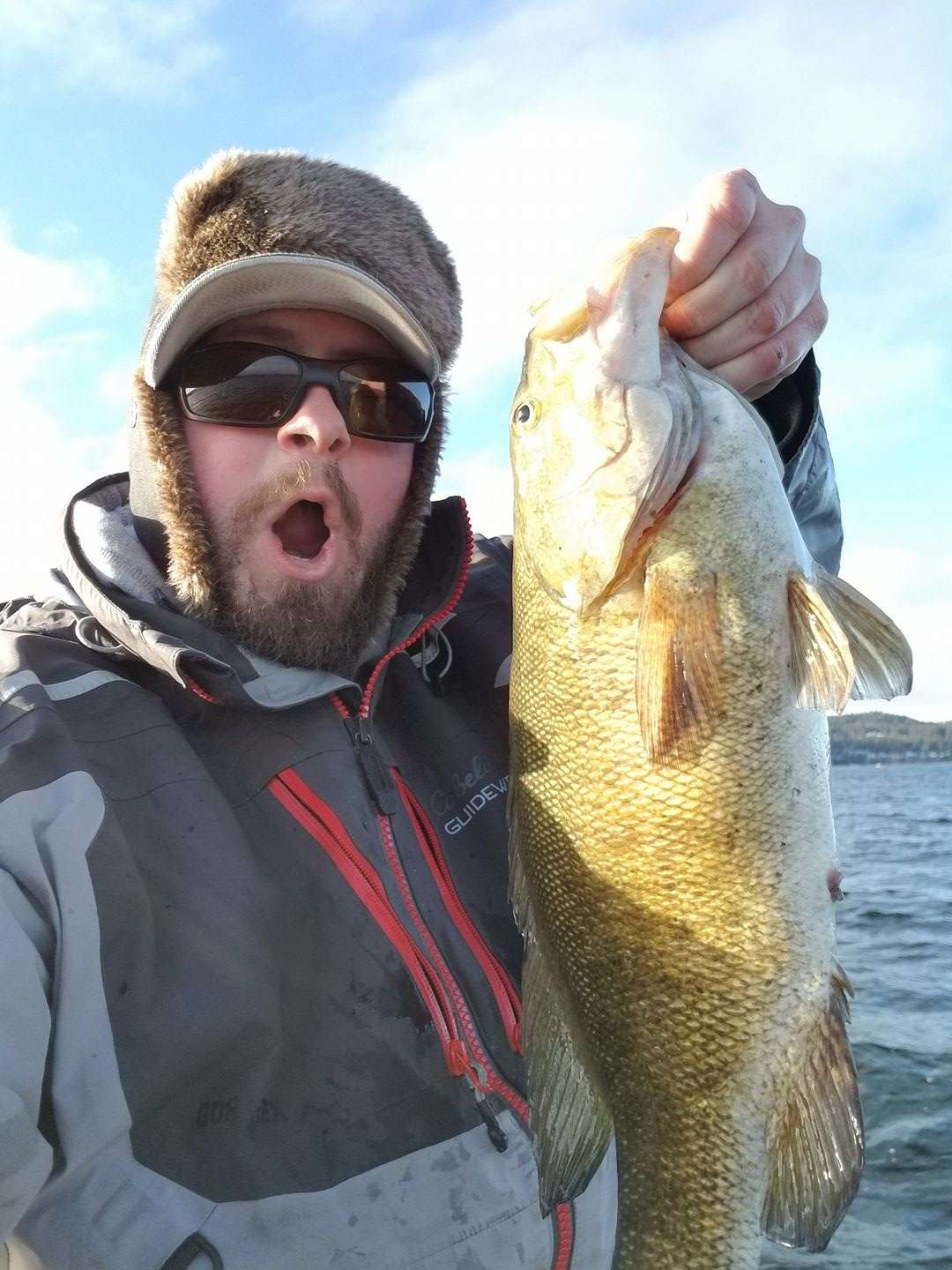 Donnie Golden was happy to catch this 4.12 pounder on Lake Coeur d Alene Idaho in 38 degree water! 