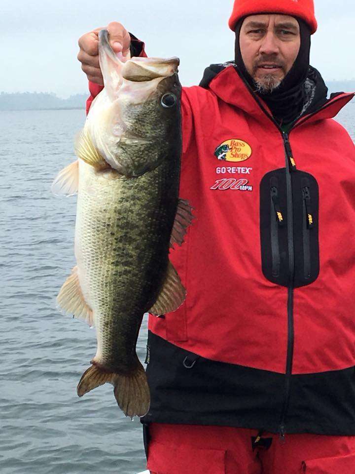 Kenny Duthler shared this 9.41 largemouth caught on Lake Camanche, CA, using a hand tied football jig with twin tail grub trailer.