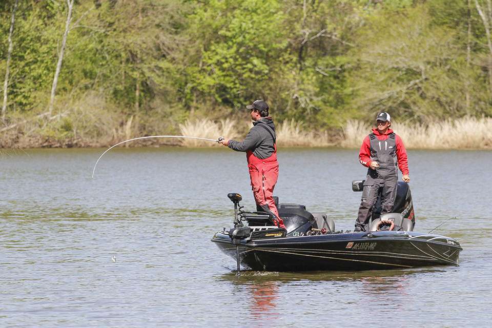 Zeke Gossett and Hayden Bartee of Jefferson State were around the corner. The two teams stopped and chatted and while they talked, Marsh's bait was sitting in a prime spot.
