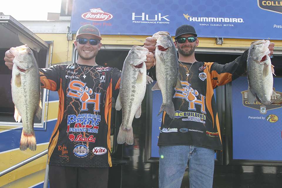 Dillon Harrell and Colby Bryant of Sam Houston State (12th, 46-1)