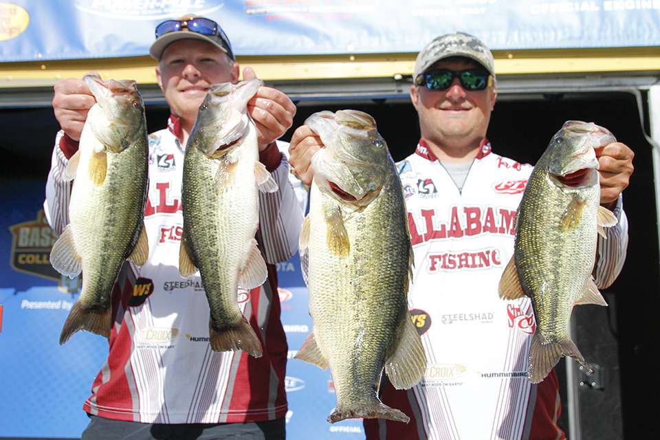 Caiden Sinclair and Hunter Gibson of Alabama (8th, 20-1)