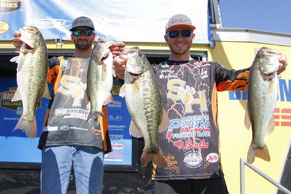 Dillon Harrell and Colby Bryant of Sam Houston State (20th, 30-11)
