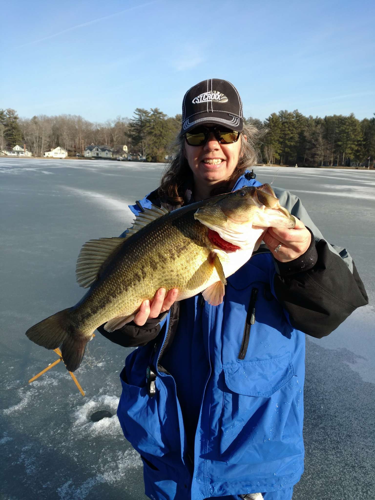Michele Rabido caught this 7 pounder while ice fishing with shiners. She wrote, 