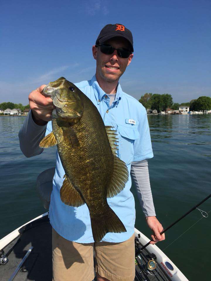 Mitch Lollar used a drop shot on Lake St. Clair to catch this 4-8.