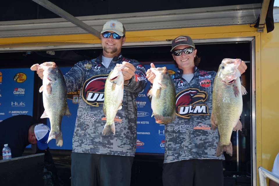 Tyler Craig and Spencer Lambert of the University of Louisiana-Monroe with 20-5 for second place. 