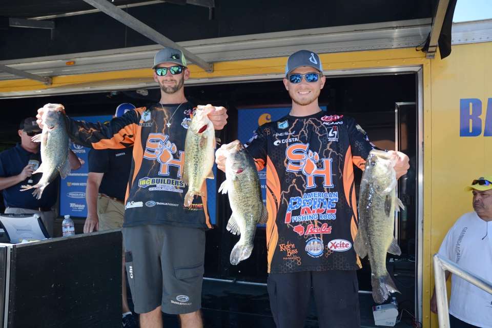 Dillon Harrell and Colby Bryant of Sam Houston State University with 12-12 for 10th place. 
