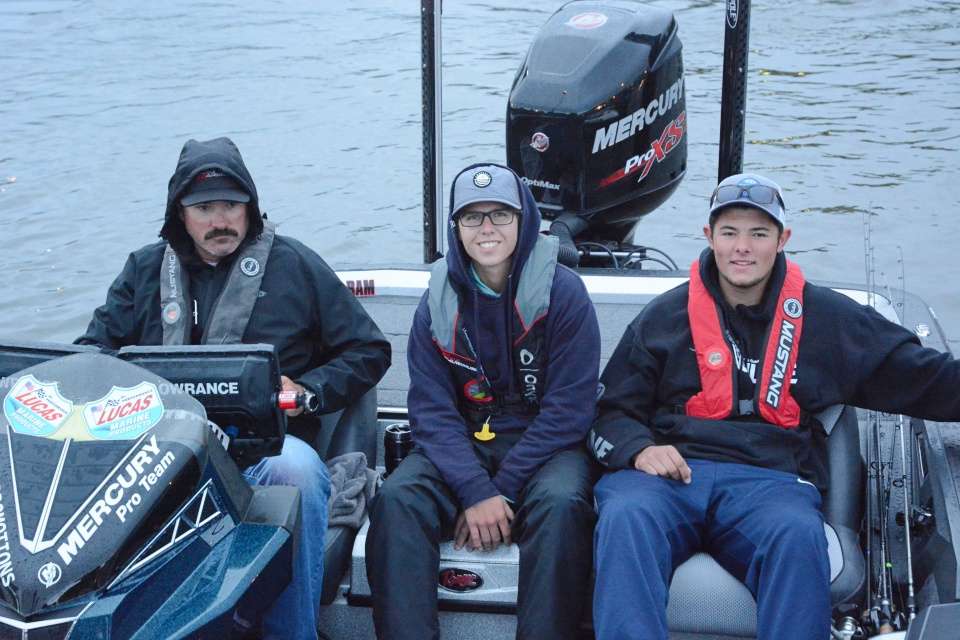 Jared, Austin and JC prepare to head out for the action on Clear Lake. 
