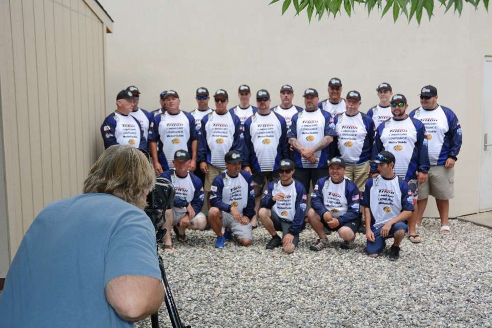 Each team is photographed for Bassmaster.com. 
