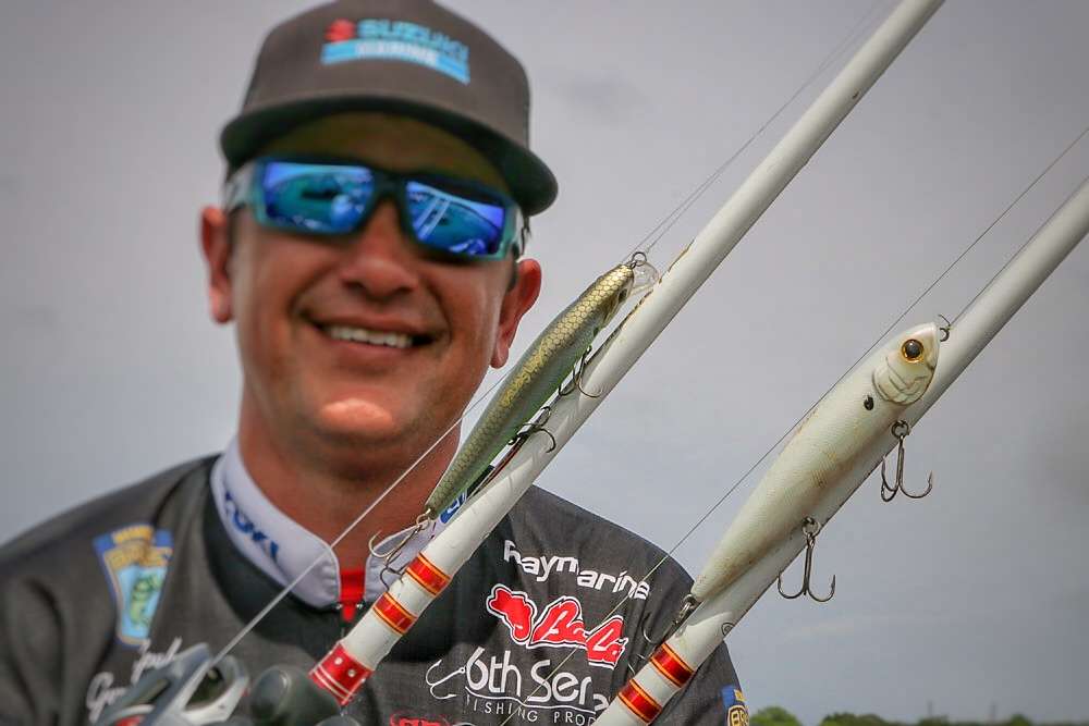 <b>Gerald Spohrer</b><br>
To finish sixth, Gerald Spohrer used a structure spoon, jerkbait and topwater walker. For deeper fish and to match baitfish he chose a 6th Sense Crush Magnum Flutter Spoon 150X. 
