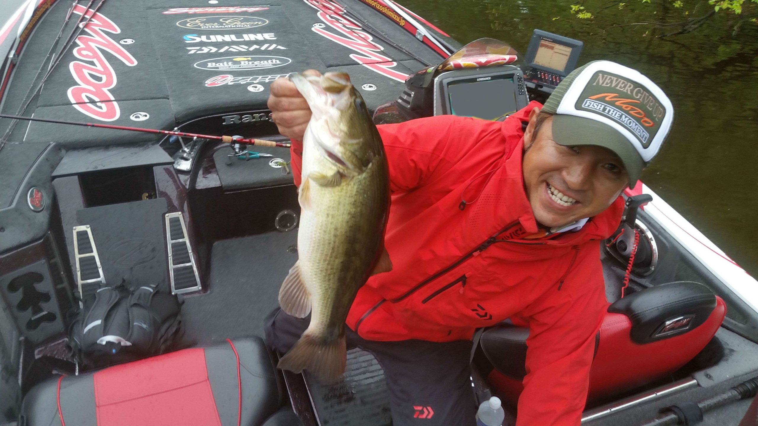 Morizo Shimizu is all smiles after landing a nice 3-pounder for his third keeper.