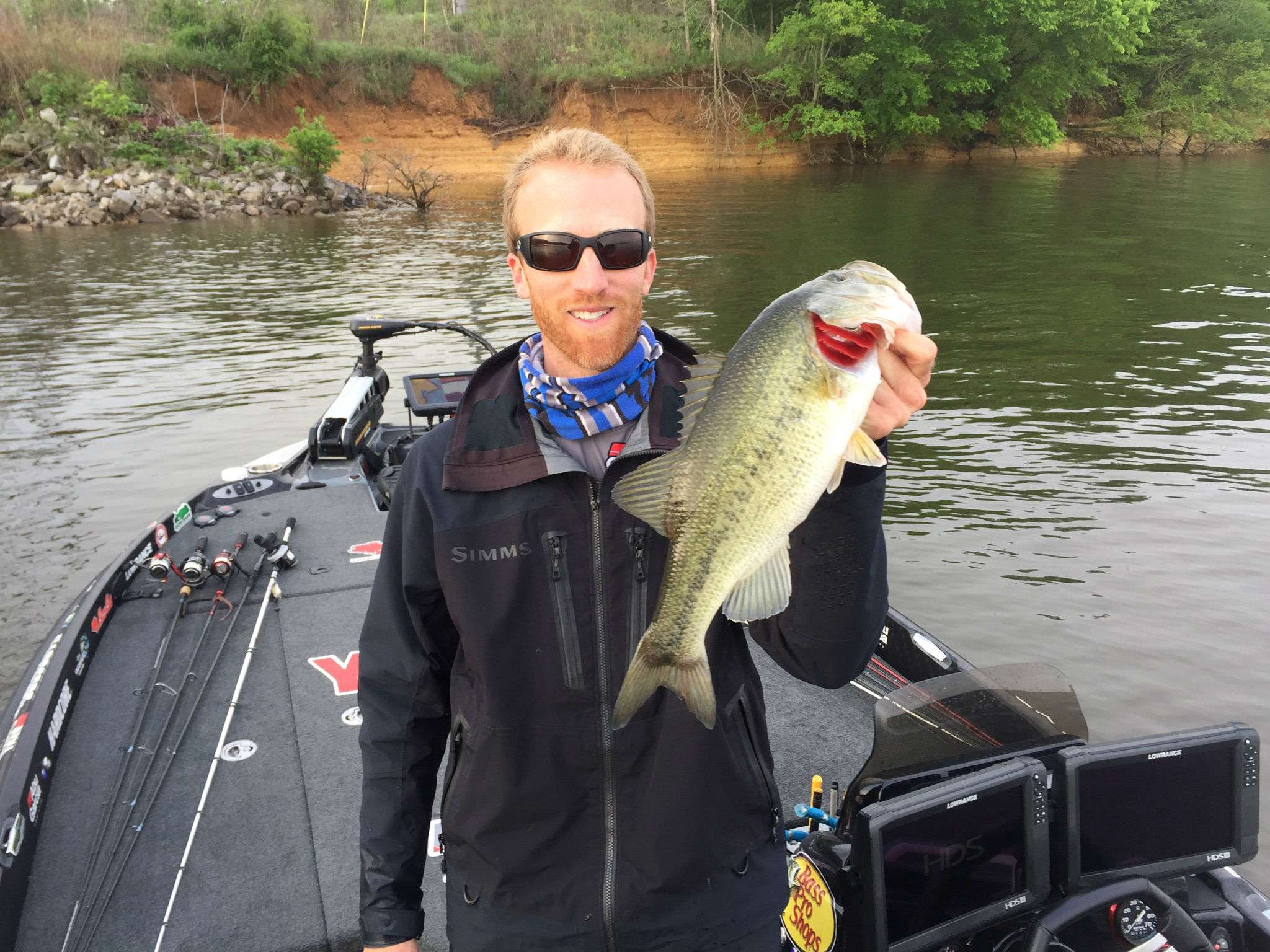 Brandon Card on the board with a nice 3-pounder after catching several shorts.  