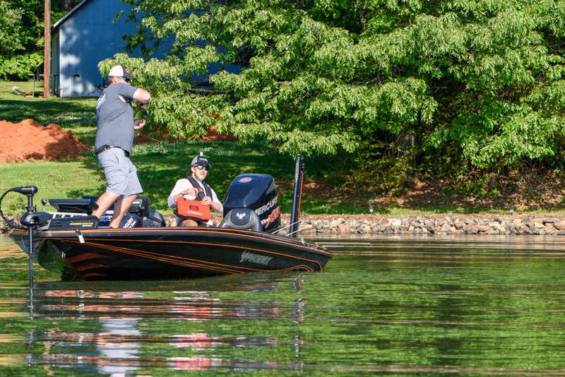 Go on the water with Cody Pike as he battles for the top spot Day 2 of the 2018 Bass Pro Shops Eastern Open #2 at Lake Norman.