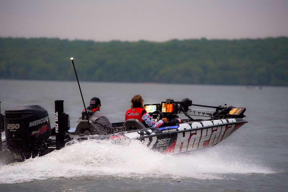 Everywhere you look the Elites are working to fill a big bag on Day 1 at the 2018 Berkley Bassmaster Elite at Kentucky Lake presented by Abu Garcia.