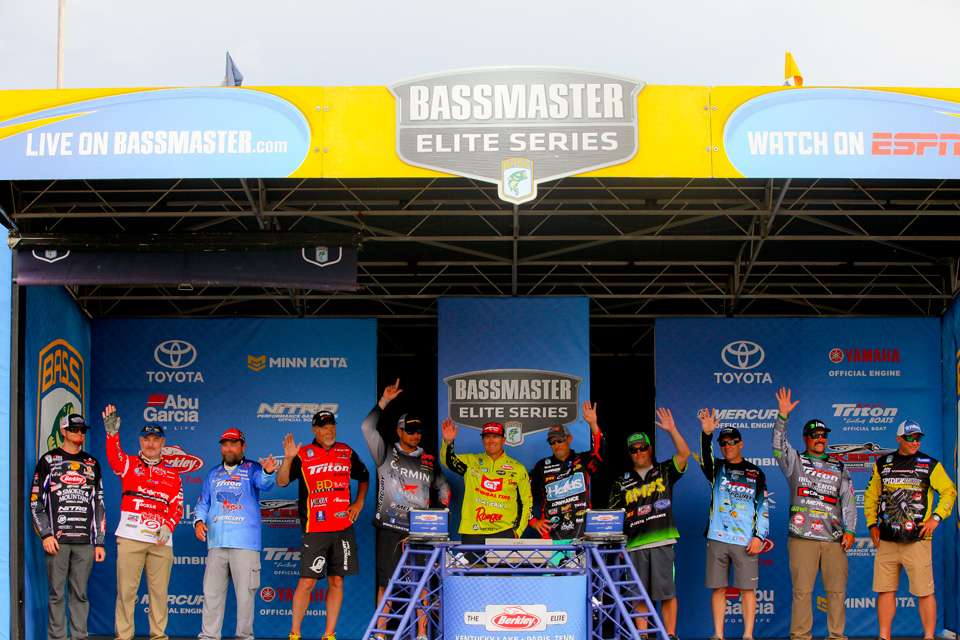 The top 12 will fish on Championship Monday! 