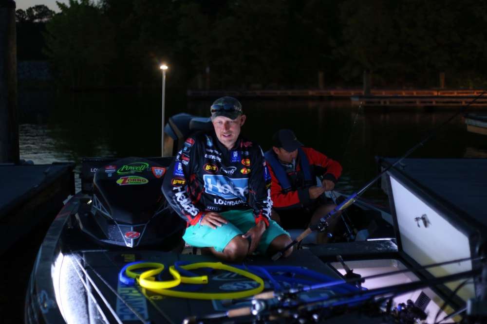 Want to hear a secret? He's throwing the exact same spinnerbait he was last week. We'll have more details in the Top Lures gallery that will go up on Bassmaster.com early next week. 